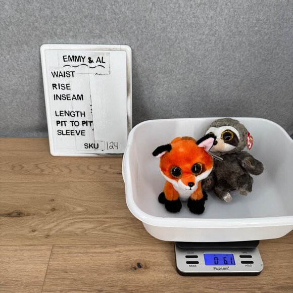 TY Beanie Boos Dangler Sloth Meadow Fox Toy LOT of 2 Small 6" VelveTy TySilk NEW - Picture 8 of 8